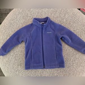 VGUC Columbia purple zip up fleece toddler size 3T